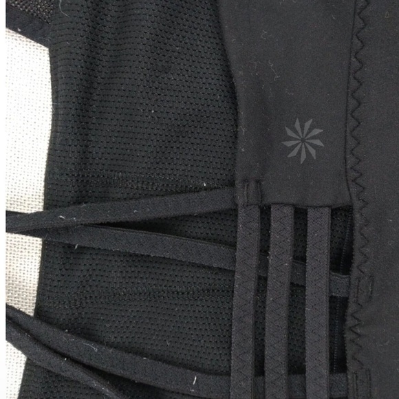 Athleta Women’s Sports Bra Black Strappy Activewear Athletic Athliesure Comfy -S - Picture 4 of 5